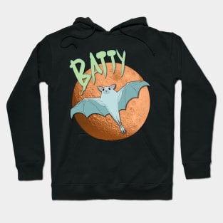 Batty cute Bat and Full Moon Design Hoodie